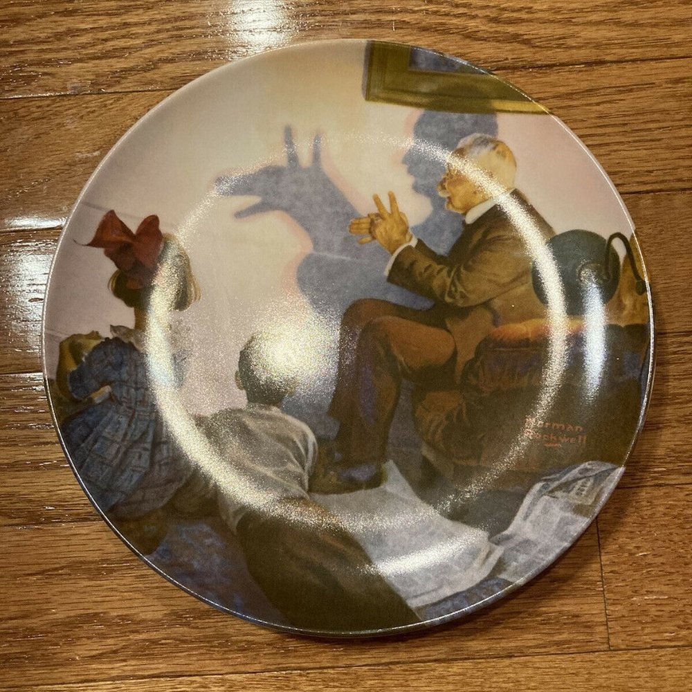 NORMAN ROCKWELL - The Shadow Artist Vintage Plate
